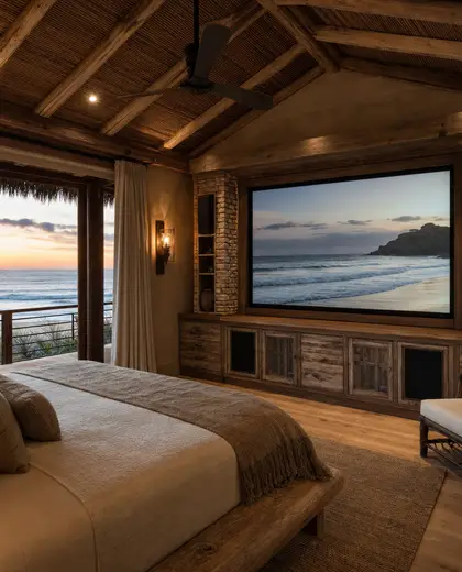 rustic theater — bedroom (beach)