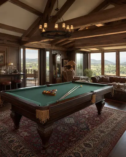 vintage penthouse — game room (rural)