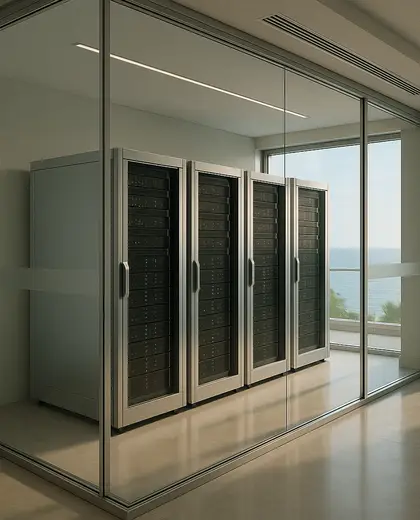 modern condo — server room (coastal)
