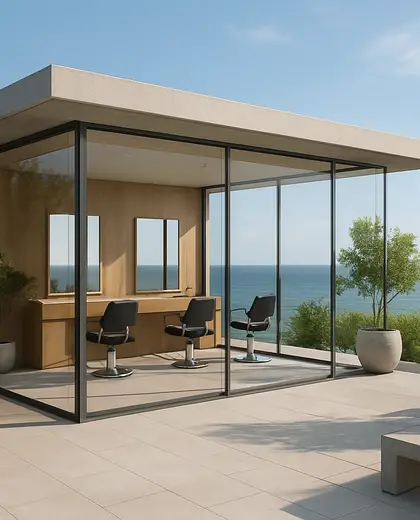 modern salon — roof (coastal)