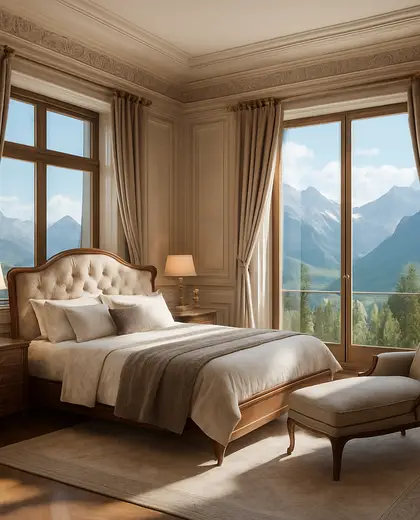 neoclassical house — master bedroom (mountain)