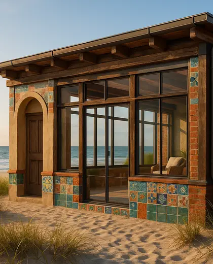 eclectic facade — sunroom (beach)