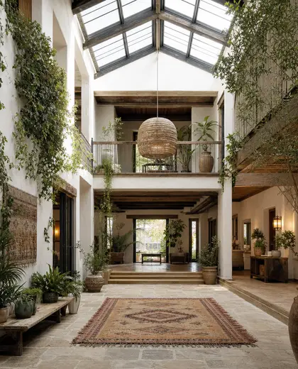 bohemian farmhouse — atrium (space)