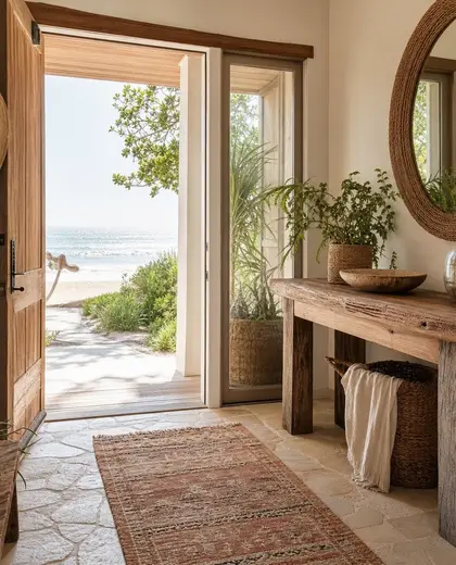 bohemian house — entryway (beach)