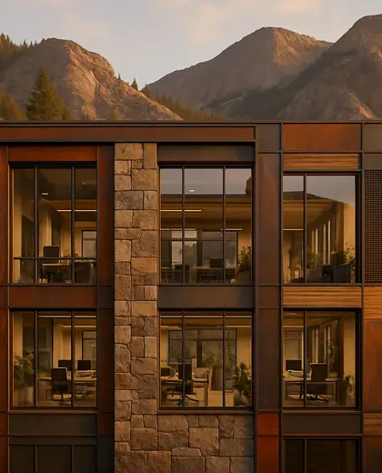 eclectic facade — open office (mountain)