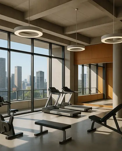 bauhaus condo — training room (urban)