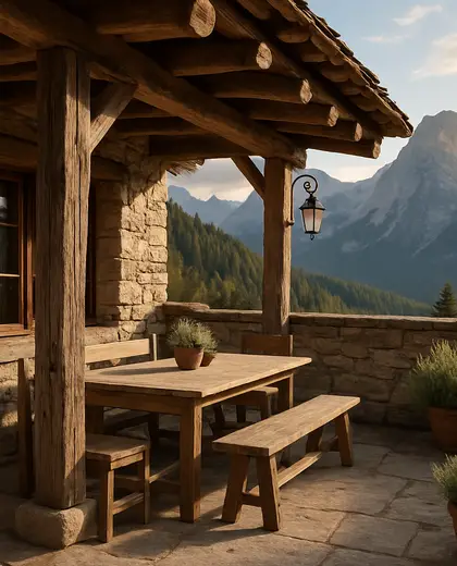rustic farmhouse — terrace (alpine)