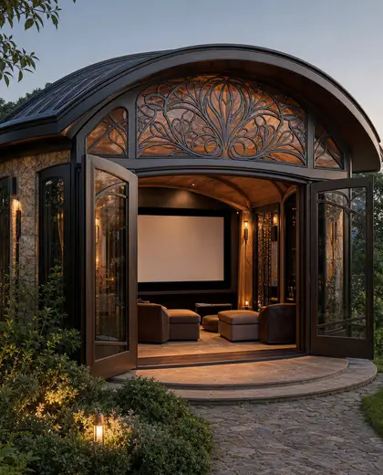 art nouveau yard — home cinema (rural)