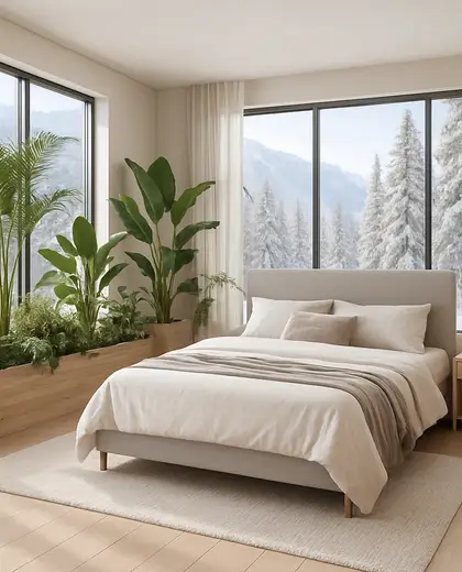 contemporary indoor garden — master bedroom (alpine)