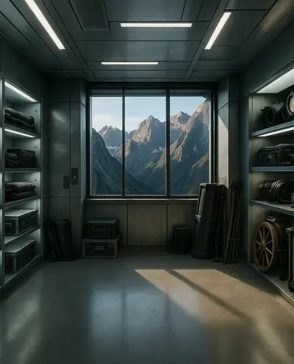 futuristic theater — storage room (mountain)