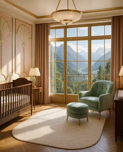 art deco apartment — nursery (mountain)