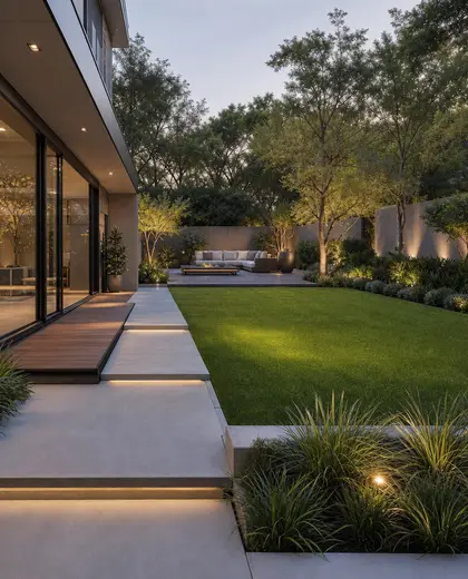 contemporary home — garden (space)