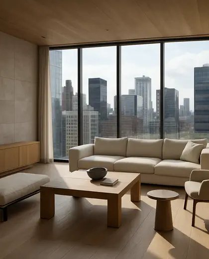 modern house — living room (urban)