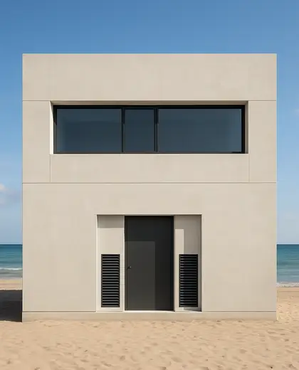 bauhaus facade — server room (beach)