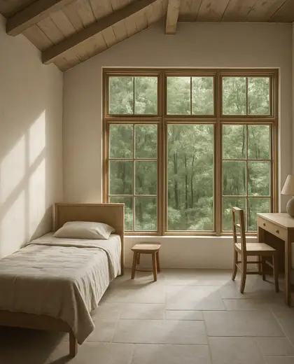 minimalist farmhouse — youth room (forest)