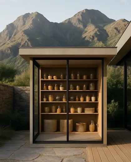 minimalist backyard — pantry (mountain)