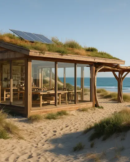 sustainable office space — workshop (beach)