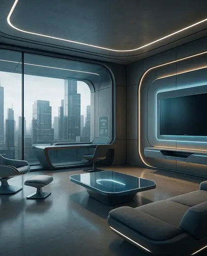 futuristic home — room (urban)