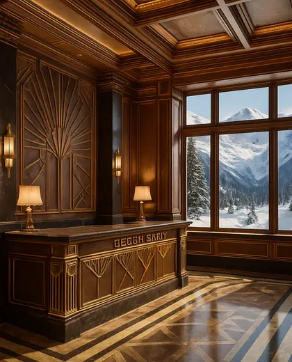 art deco building — reception (alpine)