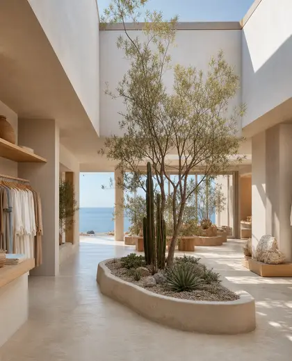 minimalist store — atrium (coastal)