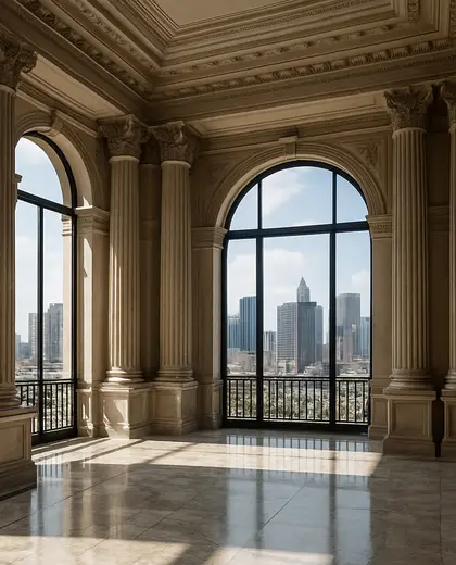 neoclassical penthouse — atrium (urban)