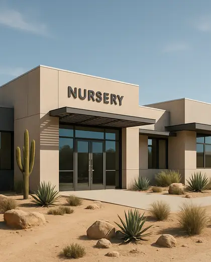 contemporary facade — nursery (desert)