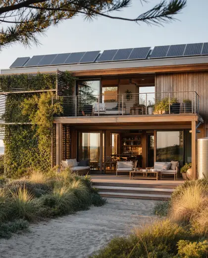 sustainable facade — backyard (beach)