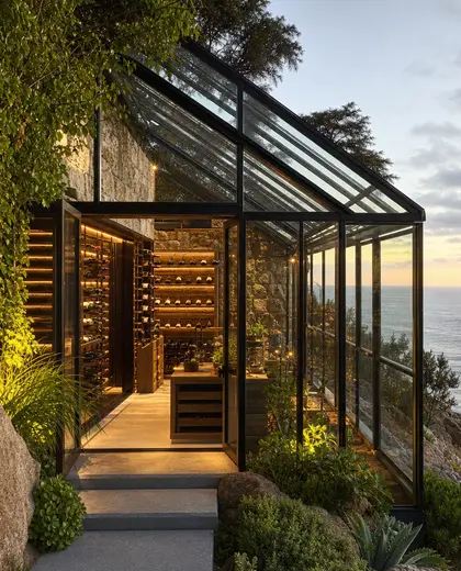 contemporary greenhouse — wine cellar (ocean)