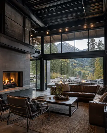industrial backyard — family room (mountain)
