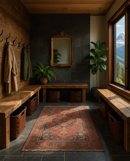 eclectic penthouse — mud room (mountain)