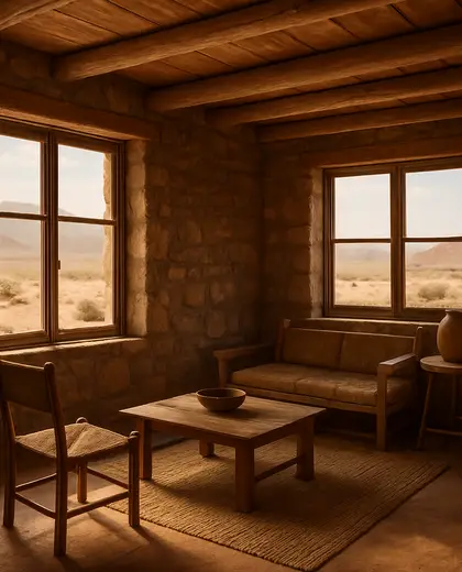rustic house — room (desert)