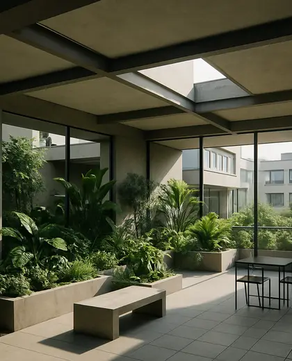 bauhaus indoor garden — patio (urban)