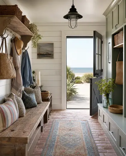 eclectic farmhouse — mud room (beach)