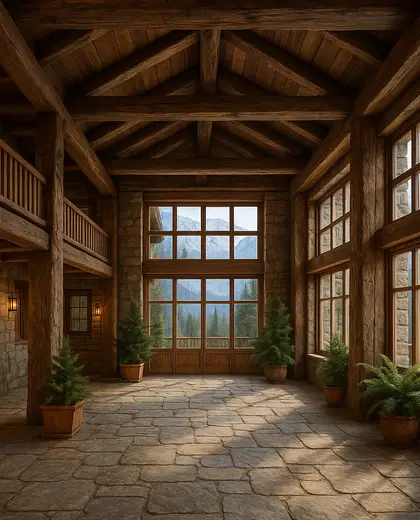 rustic apartment — atrium (alpine)