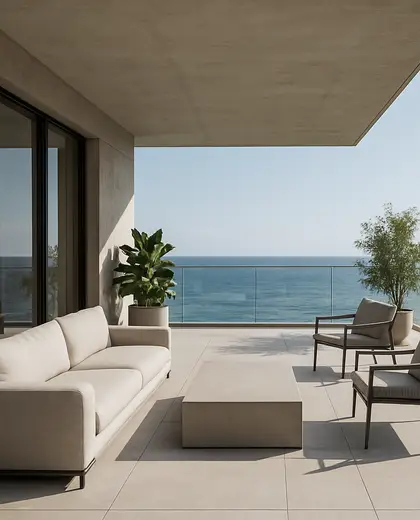 minimalist penthouse — patio (ocean)