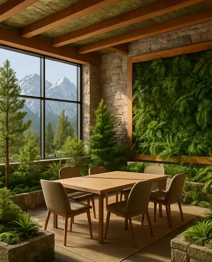 sustainable indoor garden — meeting room (alpine)