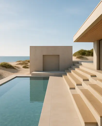 minimalist theater — pool (beach)