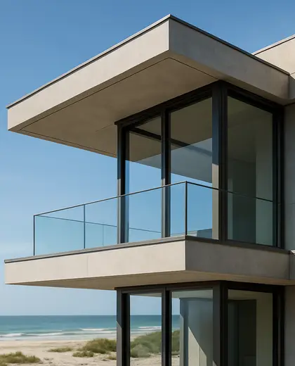 modern building — edging (beach)