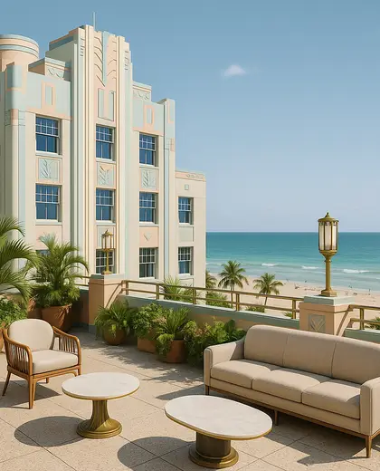 art deco apartment — roof (beach)
