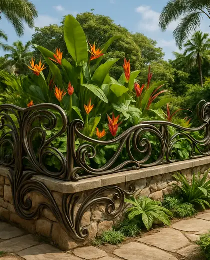 art nouveau yard — raised garden bed (tropical)