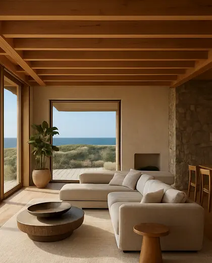 sustainable house — main hall (coastal)