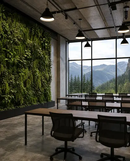 industrial vertical garden — training room (mountain)