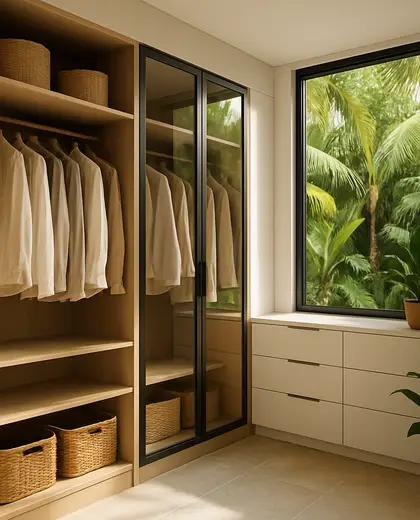 contemporary house — walk in closet (tropical)