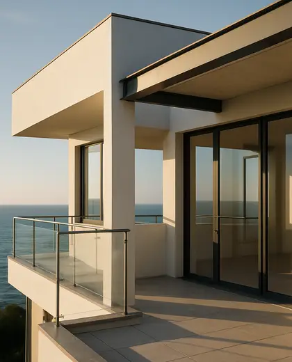 bauhaus house — balcony (ocean)