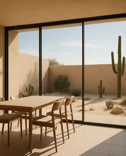 minimalist yard — informal dining room (desert)