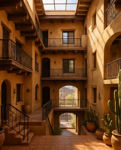 southwestern apartment — atrium (urban)