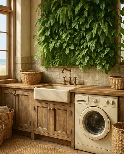 vintage vertical garden — laundry room (beach)