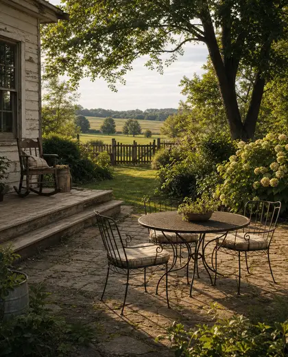 vintage backyard — backyard (rural)