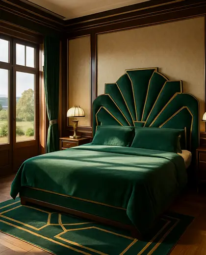art deco house — bedroom (rural)