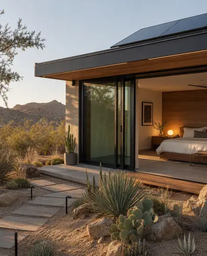 sustainable yard — master bedroom (desert)